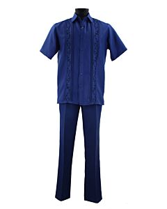 Bassiri Uomo Men's Walking Leisure Suit 2 Piece Set A142 Royal