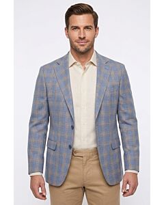 Bellucci Trends Men's Blue Plaid Tailored Fit Sport Coat B245 Mario