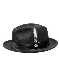 Bently Hats RK Rocky Austalian Wool Fedora Charcoal