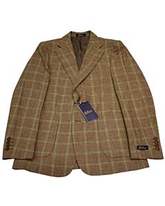 Bellucci Trends Men's Brown Windowpane Slim Fit Sport Coat BM340 Maxim