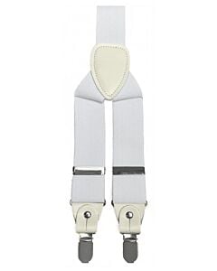 Brand Q Convertible Y Back Suspenders SP10 White
