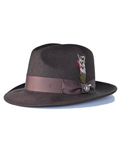 Bruno Capelo Hats EX Executive Australian Wool Fedora Mink Brown