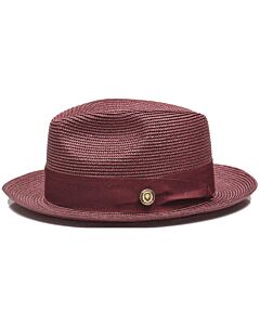 Bruno Capelo Hats FN Francesco Natural Braid Fedora Burgundy