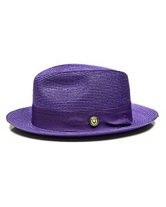 Bruno Capelo Hats FN Francesco Natural Braid Fedora Purple