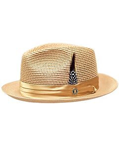 Bruno Capelo Hats JU Julian Natural Braid Fedora Tan