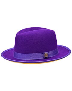 Bruno Capelo Hats PR Princeton Australian Wool Fedora Purple/Gold