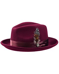 Bruno Capelo Hats UN Giovani Australian Wool Fedora Wine