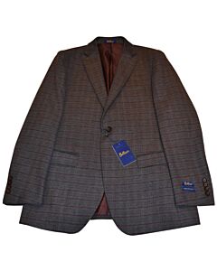 Bellucci Trends Men's Grey Plaid Wool Modern Fit Sport Coat BW118 Bernini