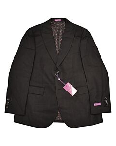 Canuti Men's Black Solid Modern Fit Sport Coat C-110 Etro