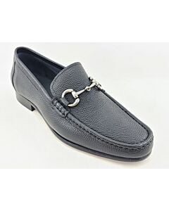 Carrucci Men's Dress Shoe Slip-On Buckle Loafer KL201-01 Victor Black