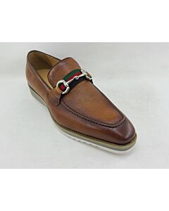 Carrucci Men's Dress Shoe Slip-On Buckle Loafer KS515-07 Tan