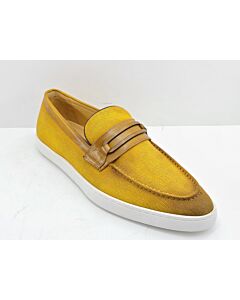 Carrucci Men's Dress Shoe Slip-On Penny Loafer KS529-07 Gold