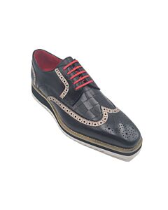 Carrucci Men's Dress Shoe Wingtip Oxford KS515-35 Black