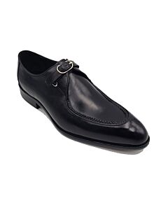 Carrucci Men's Dress Shoe Moc Toe Loafer Monk Strap KS479-12 Black