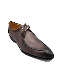 Carrucci Men's Dress Shoe Moc Toe Loafer Monk Strap KS479-12 Gray