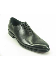 Carrucci Men's Dress Shoe Plain Toe Oxford KS886-731 Black