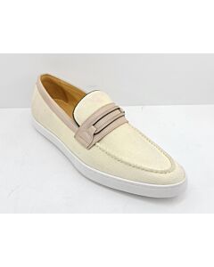 Carrucci Men's Dress Shoe Slip-On Penny Loafer KS529-07 Cream