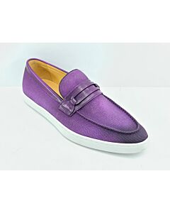 Carrucci Men's Dress Shoe Slip-On Penny Loafer KS529-07 Purple