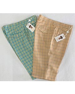Cigar Couture Men's Plaid Pants SL-656 Turquoise