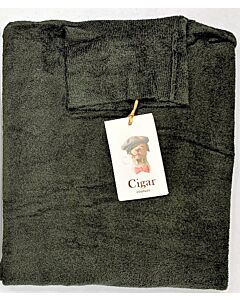 Cigar Couture Men's Solid Chenille Turtle Neck Sweater T-179 Forest