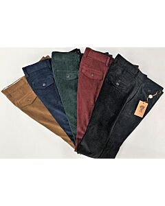 Cigar Couture Men's Corduroy Pants FP-5804 Black