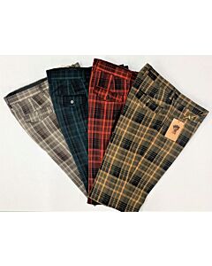 Cigar Couture Men's Plaid Pants SL-613 Brown