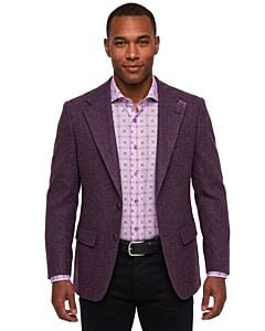 Cigar Couture Signature Men's Flannel Sport Coat J-7107 Purple