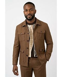 Cigar Couture Signature Men's Field Jacket & Pant 2 Piece Set CJP-843 Copper