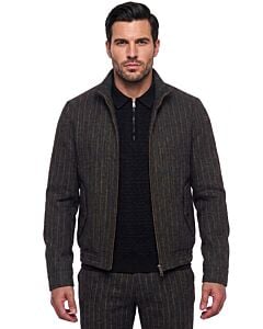 Cigar Couture Signature Men's Bomber Jacket & Pant 2 Piece Set CJP-849 Charcoal