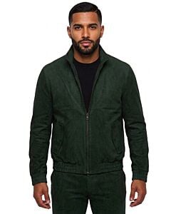 Cigar Couture Signature Men's Vegan Suede Jacket & Pant 2 Piece Set CJP-848 Forest