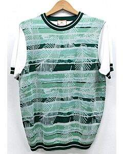  Cigar Couture Signature Men's Crew Neck Knit Short Sleeve Sport Shirt CR-1445 Green