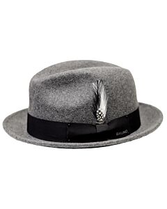 Bruno Capelo Hats CR Crown Royal Australian Wool Fedora Heather Grey