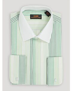 Steven Land Kiwi Striped French Cuff Dress Shirt Geoffery DS2425