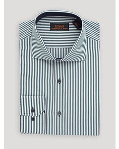 Steven Land Forest Green Striped Dress Shirt Earl DS322B
