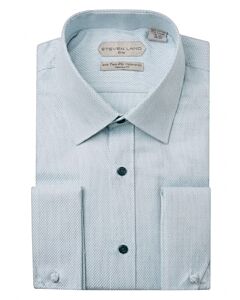 Steven Land Elite Non Iron Blue French Cuff Dress Shirt Vero DSW2501F
