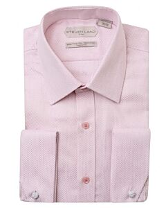 Steven Land Elite Non Iron Pink French Cuff Dress Shirt Vero DSW2501F