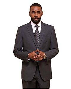 Vitali Charcoal Solid Modern Fit Suit G1235