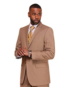 Vitali Tan Solid Modern Fit Suit G1235