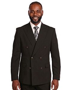 Vitali Black Double Breasted Modern Fit Suit G9007