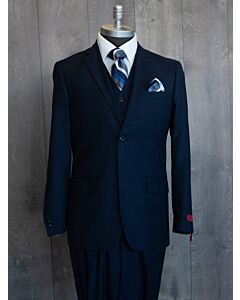 Gilardini Uomo Navy Modern Fit Vested Suit AGO G412