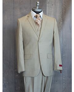 Gilardini Uomo Tan Modern Fit Vested Suit AGO G411