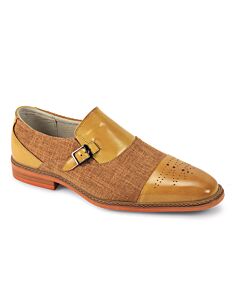 Giovanni Avon Cap Toe Buckle Men's Dress Shoe  Scotch/Tan