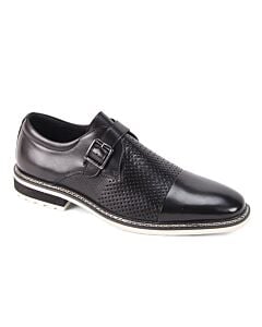 Giovanni Les Cap Toe Monk Strap Men's Dress Shoe  Black