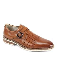 Giovanni Les Cap Toe Monk Strap Men's Dress Shoe  Tan