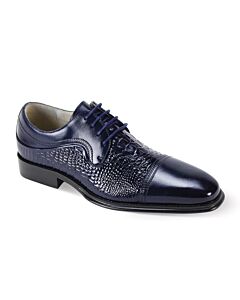 Giovanni Mattias Cap Toe Oxford Men's Dress Shoe  Blue