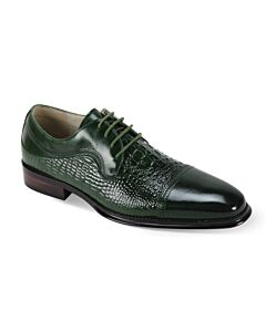 Giovanni Mattias Cap Toe Oxford Men's Dress Shoe  Green