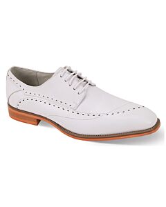 Giovanni Triston Modified Cap Toe Oxford Men's Dress Shoe  White