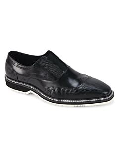 Giovanni Tyron Wingtip Slip-On Men's Dress Shoe  Black