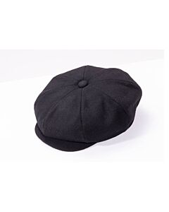 Montique Newsboy Cap H-98 Wool Felt Hat Black