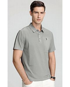 Jack & Mark Men's Ultra Slim Fit Short Sleeve Polo Golf Shirt HR01 Grey